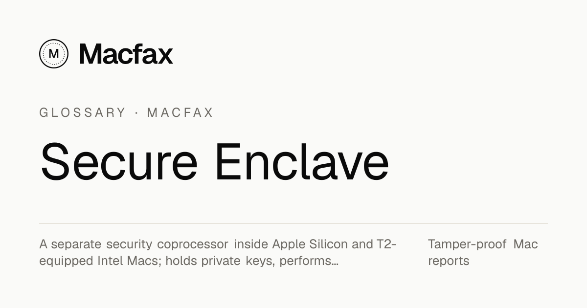 Secure Enclave · Macfax